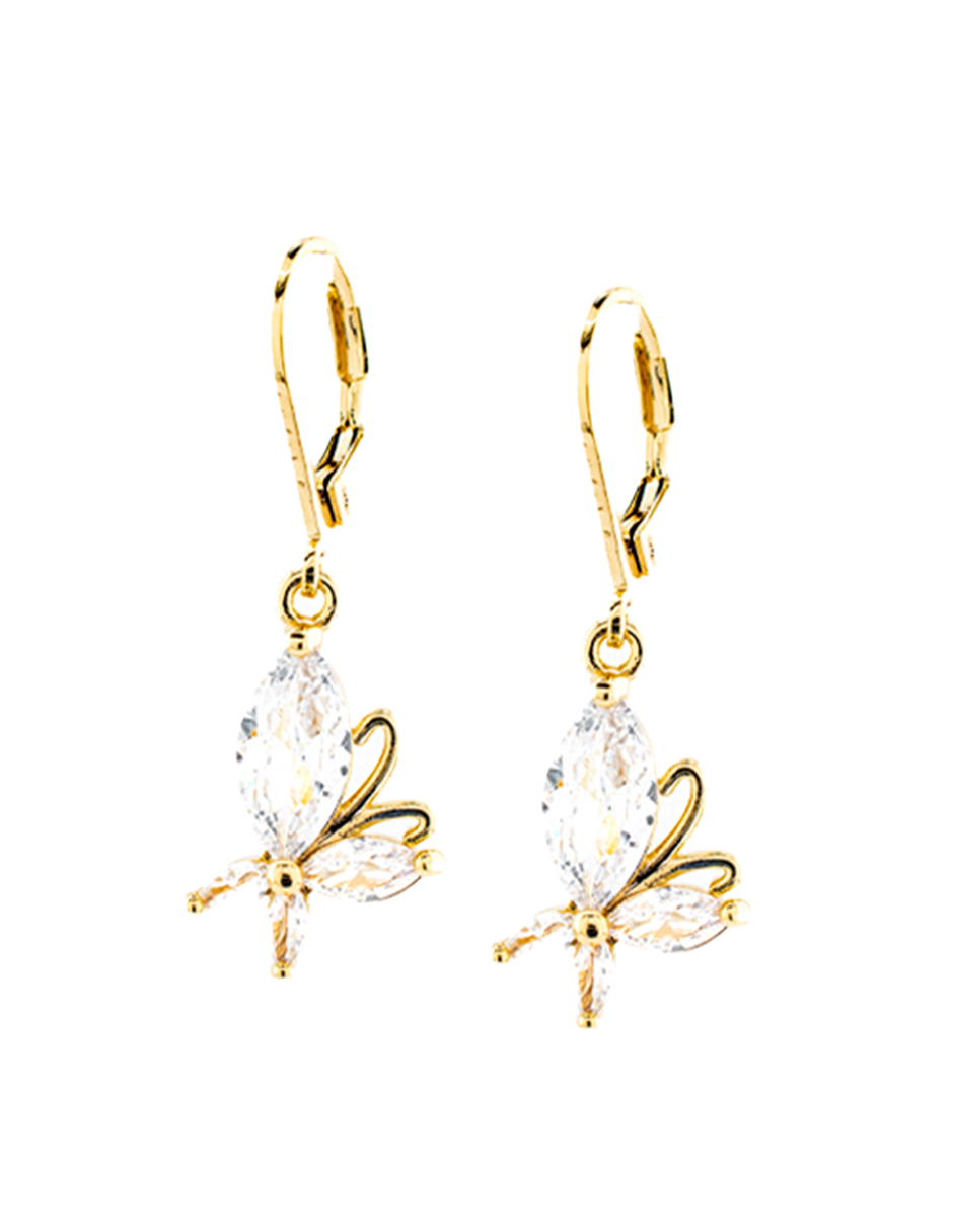 Foto 5 pulgar | Collar Y Aretes Colgantes En Forma De Mariposa The Golden Store Chapa De Oro 18k