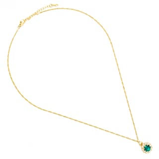 Foto 3 | Collar Y Aretes Colgantes En Forma De Circulo The Golden Store Chapa De Oro 18k