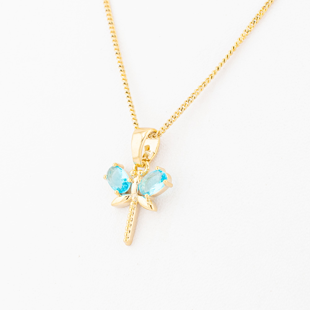 Foto 4 pulgar | Aretes y Collar Chapa de Oro The Golden Store 2 Piezas
