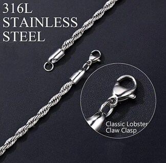 Foto 3 | 2pz Xtellar Pulsera Y Collar Acero Inoxidable Hombre Plata