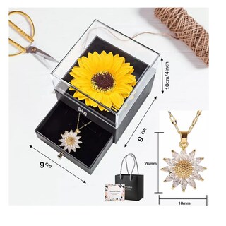 Foto 2 | Regalo Para Mujer Flores Girasol Eternas Collar Y Bufanda Belug, Multicolor