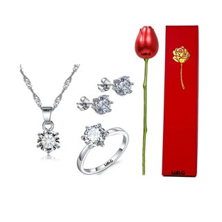 Foto 1 | Rosas Exquisita Lab.g,regalos Para Mujeres, Regalos De San Valentín Plata Rojo