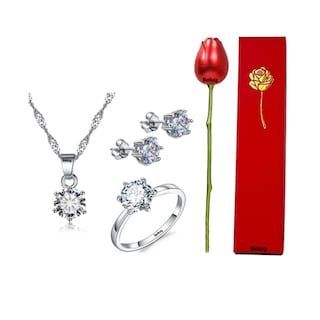 Foto 1 | Rosas Exquisita Belug , Regalos Para Mujeres, Regalos De San Valentín Plata Rojo