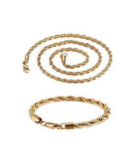 Foto 2 | 2pz Pulsera Y Collar Torsal Unisex + Gratis Termo Güis De Regalo