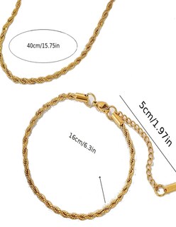 Foto 3 | 2pz Pulsera Y Collar Torsal Unisex + Gratis Termo Güis De Regalo
