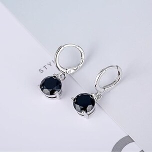 Foto 2 | Xtellar Oro Transparente Mujer Chapado En Circonita Solitario Circonita Pendientes Del Collar