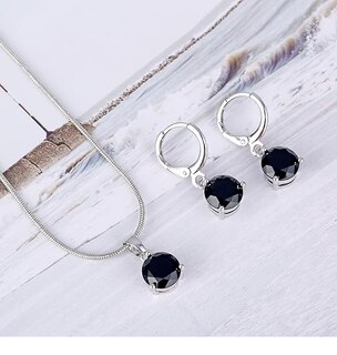 Foto 3 | Xtellar Oro Transparente Mujer Chapado En Circonita Solitario Circonita Pendientes Del Collar