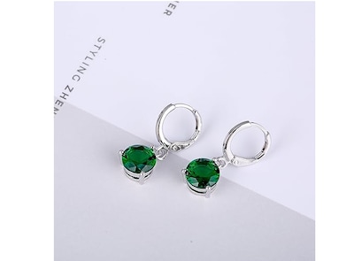 Foto 3 | Xtellar Oro Transparente Mujer Chapado En Circonita Solitario Circonita Pendientes Del Collar
