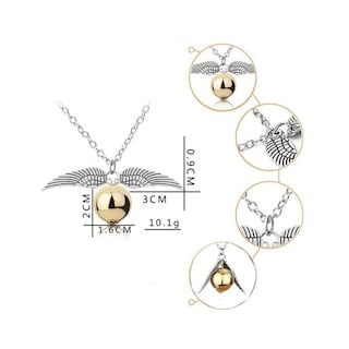 Foto 2 | Collar Giratiempo Harry Potter + Collar Y Pulsera Snitch Dorado Belug Plata