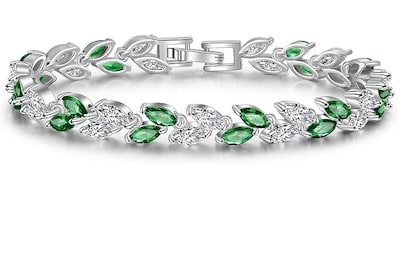 Foto 1 | Xtellar Rose Y Oro Transparente Plateó Las Pulseras Mujer Coloreadas Brazalete Del Tenis De Zirconia