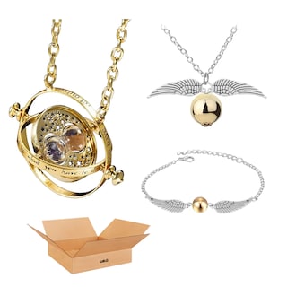 Foto 1 | Collar Giratiempo Harry Potter + Collar Y Pulsera Snitch Dorado Plata