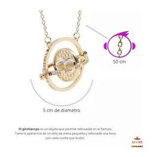 Foto 3 | Collar Giratiempo Harry Potter + Collar Y Pulsera Snitch Dorado Plata