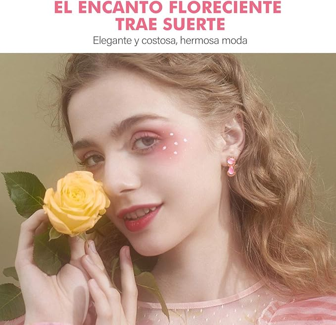 Foto 4 pulgar | Set De Joyería Xtellar En Cristal Y Oro Rosa: Collar Y Pendientes Elegantes Para Mujer