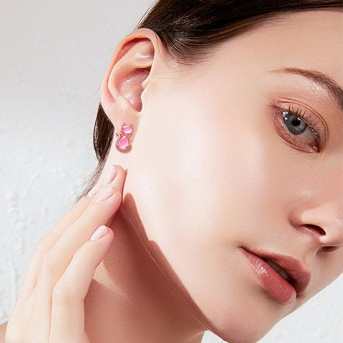 Foto 5 pulgar | Set De Joyería Xtellar En Cristal Y Oro Rosa: Collar Y Pendientes Elegantes Para Mujer