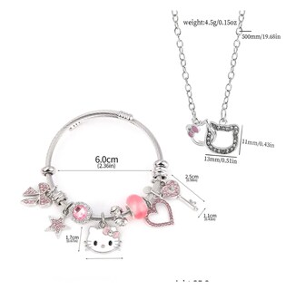 Foto 4 | 2pcs Kitty Pulsera Set Hello Kitty Ajustable Joyeria Mujer