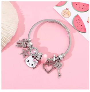 Foto 6 | 2pcs Kitty Pulsera Set Hello Kitty Ajustable Joyeria Mujer