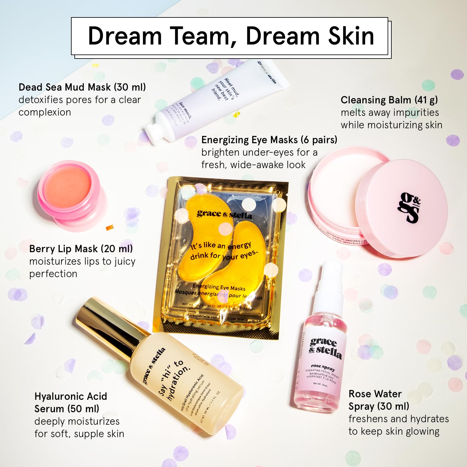 Foto 4 pulgar | Set De Regalo Grace & Stella Dream Team Con Mascarillas Para Debajo De Los Ojos Para Mujer - Venta Internacional.