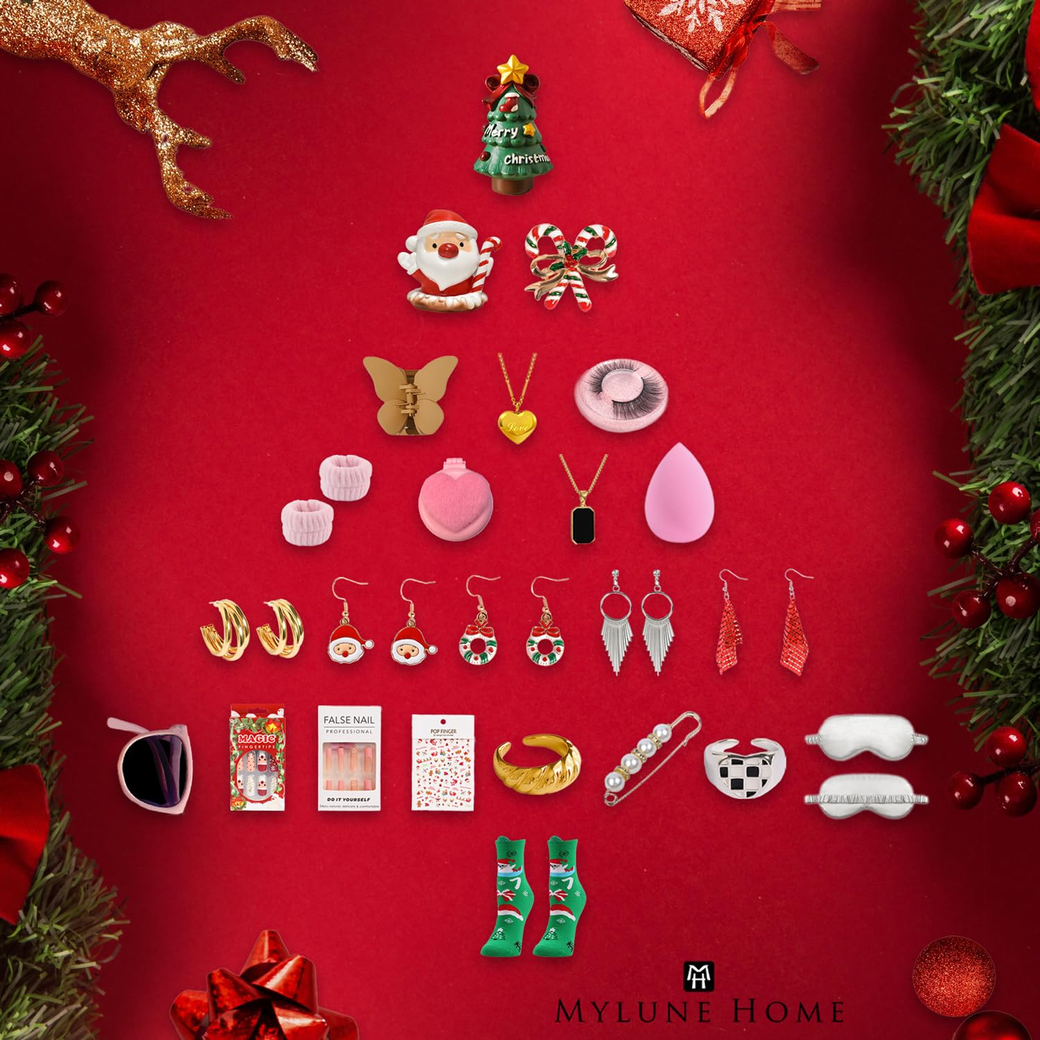 Foto 8 pulgar | Calendario De Adviento Mh Mylune Home 2024 Con 24 Regalos De Navidad Para Mujer - Venta Internacional.