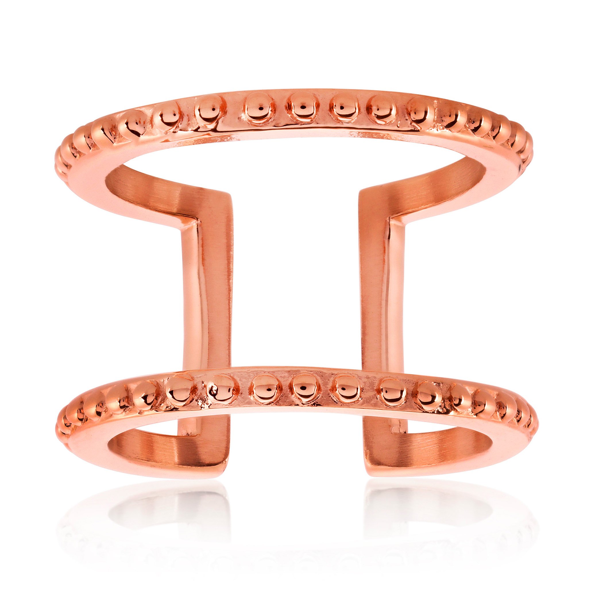 Foto 2 pulgar | Anillo West Coast Jewelry Elya, Brazalete Chapado En Oro Rosa - Venta Internacional.