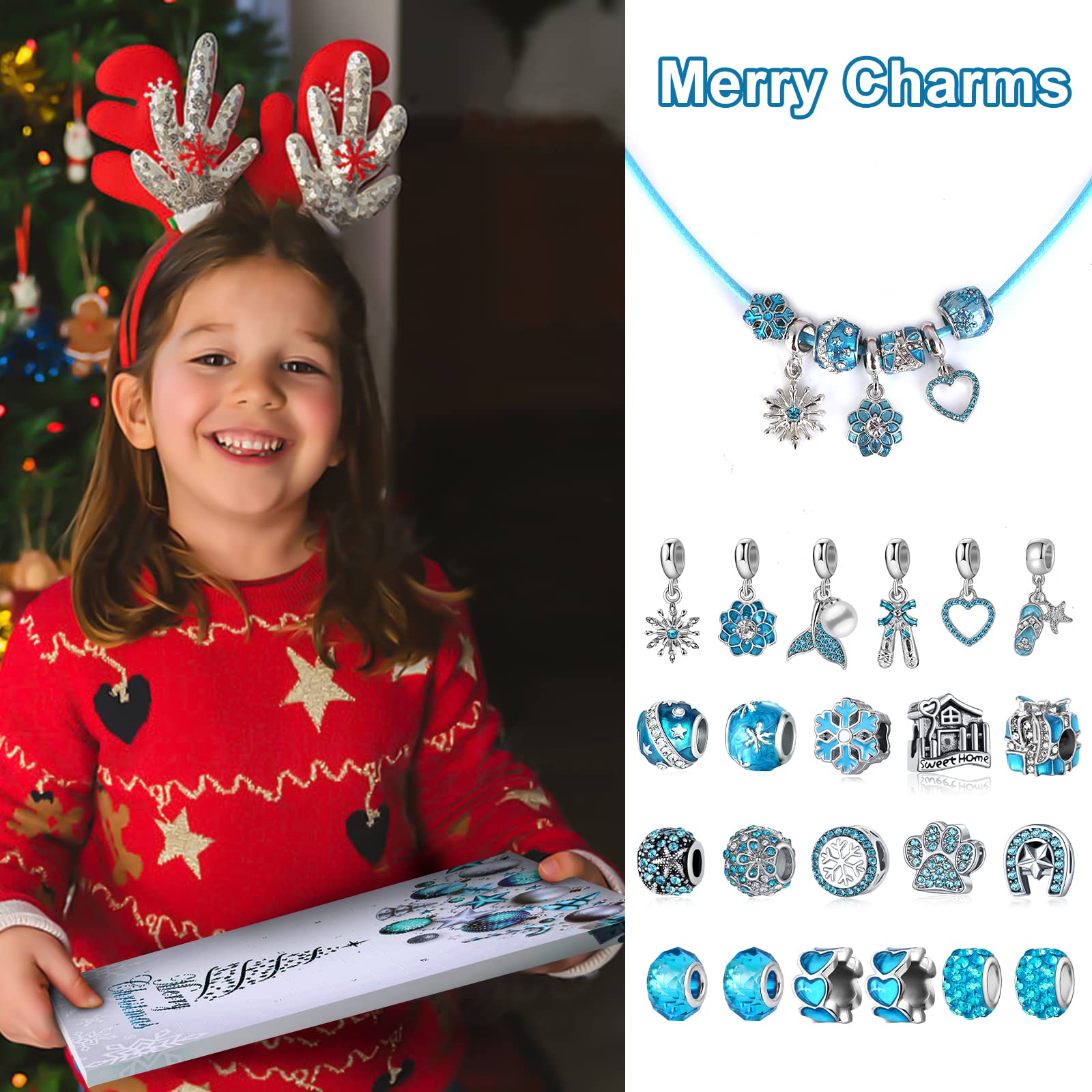 Foto 5 | Calendario De Adviento Para Joyas Jartoria Lake Blue 2024 Con 24 Regalos - Venta Internacional.