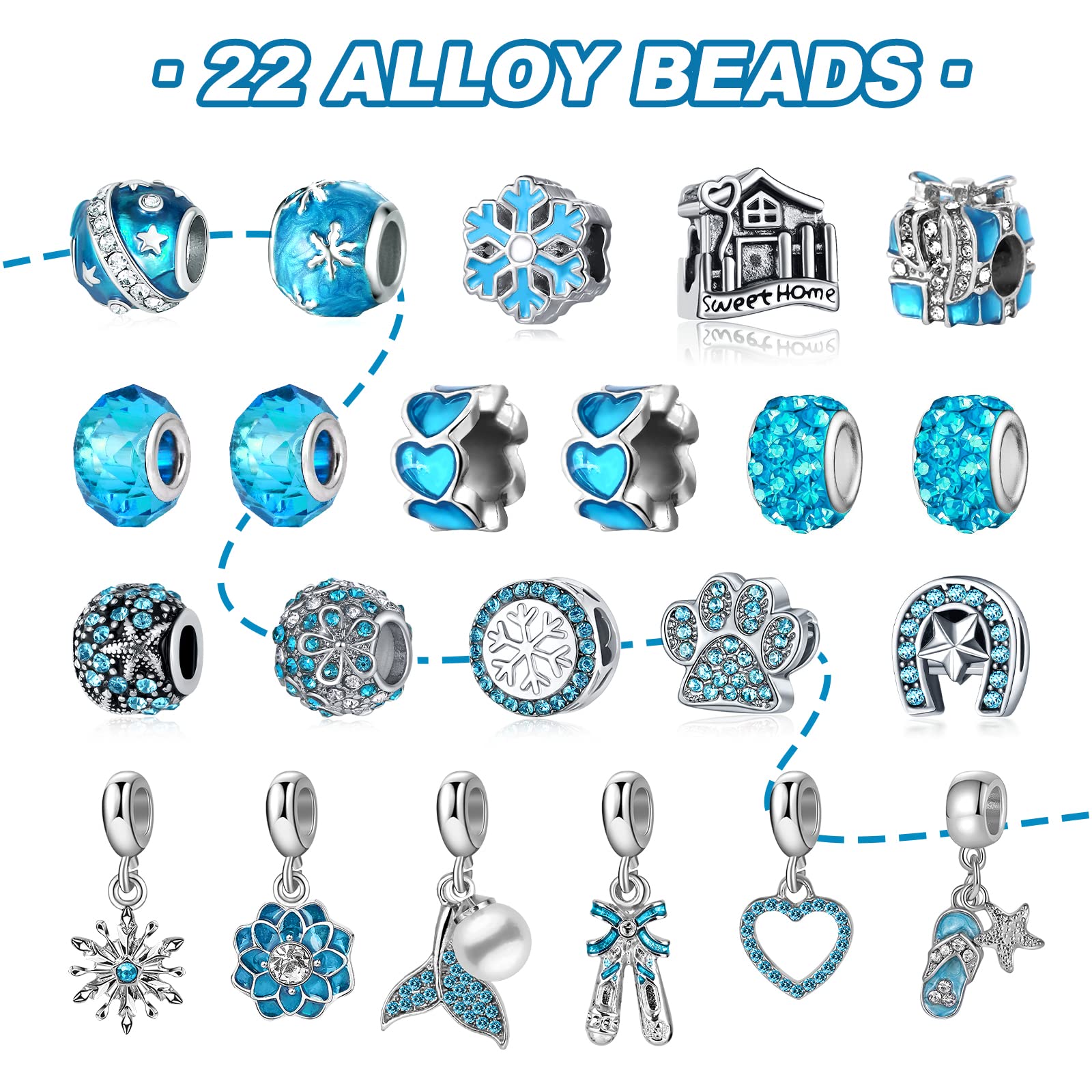 Foto 7 pulgar | Calendario De Adviento Para Joyas Jartoria Lake Blue 2024 Con 24 Regalos - Venta Internacional.