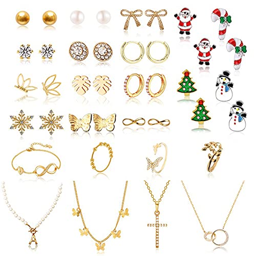 Foto 8 pulgar | Calendario De Adviento Mjartoria 2024 Para Mujer Con Joyas De Oro - Venta Internacional.