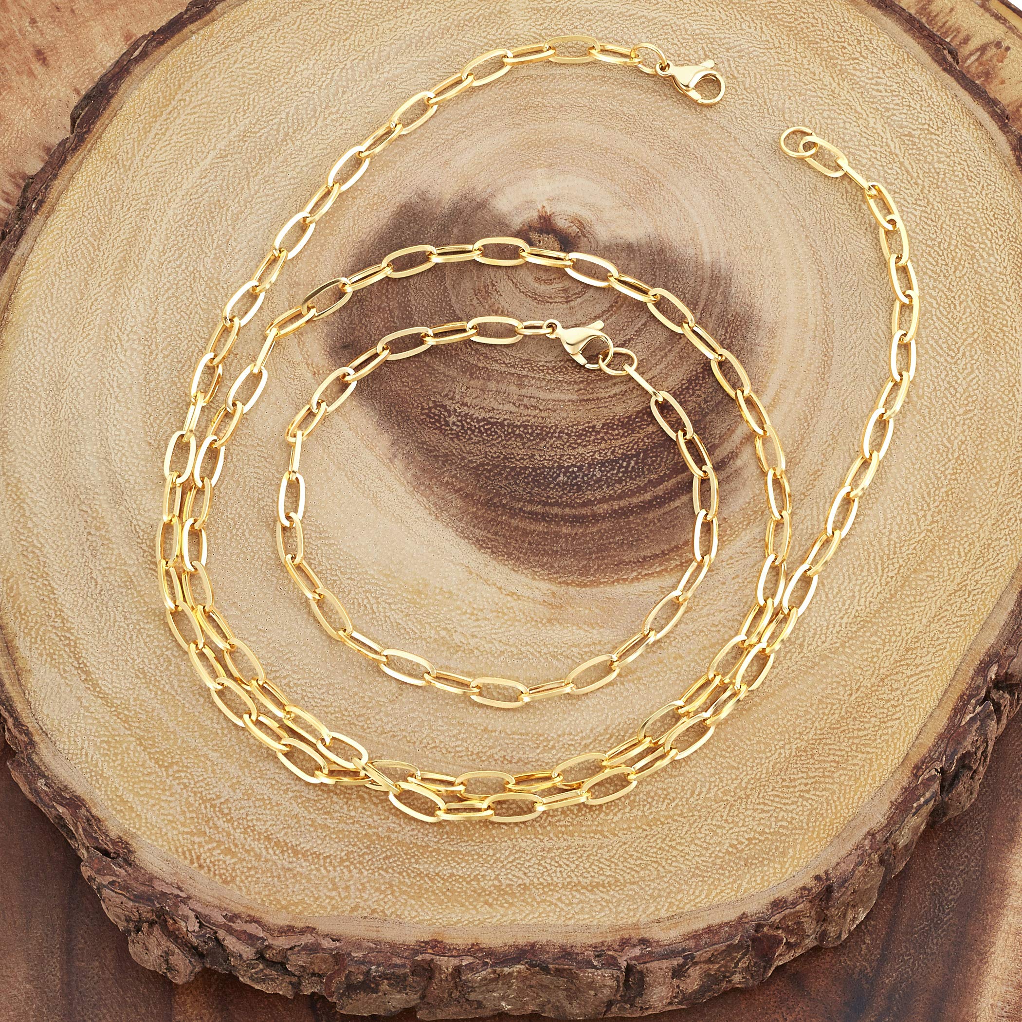 Foto 5 pulgar | Conjunto De Joyas West Coast Paperclip, Collar Y Pulsera - Venta Internacional.