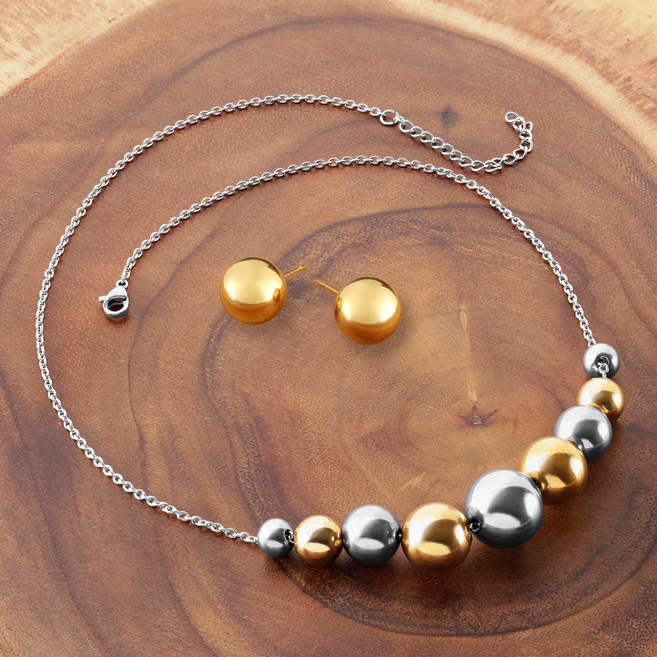 Foto 4 pulgar | Conjunto De Joyas West Coast Elya De Dos Tonos - Venta Internacional.