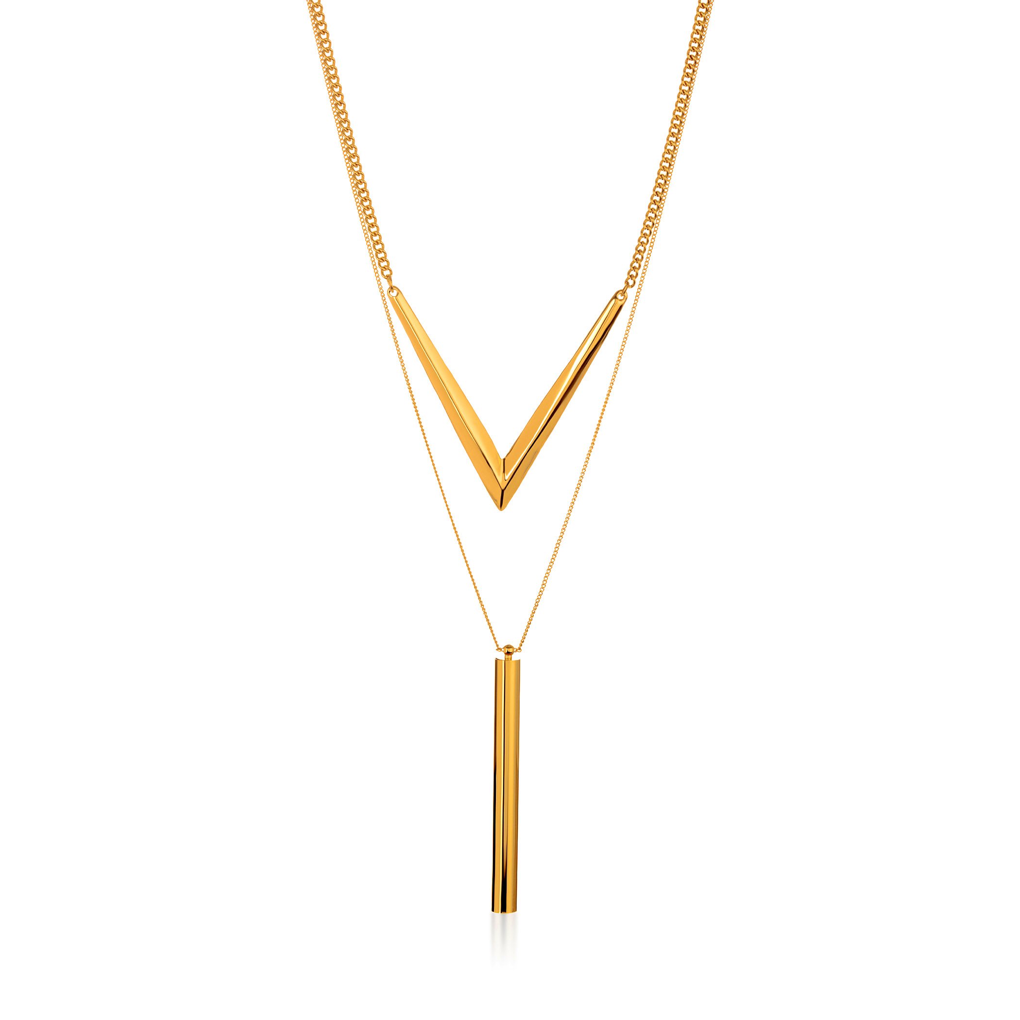 Foto 3 | Conjunto De Joyas West Coast Elya Collar Con Barra Cilíndrica En Tono Dorado - Venta Internacional.