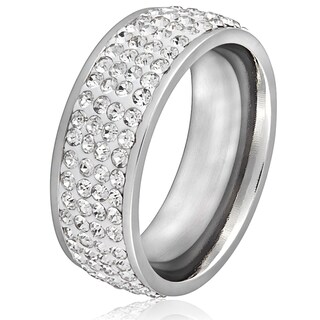 Foto 1 | Anillo West Coast Jewelry Elya De Acero Inoxidable Con Cristales Para Mujer - Venta Internacional.