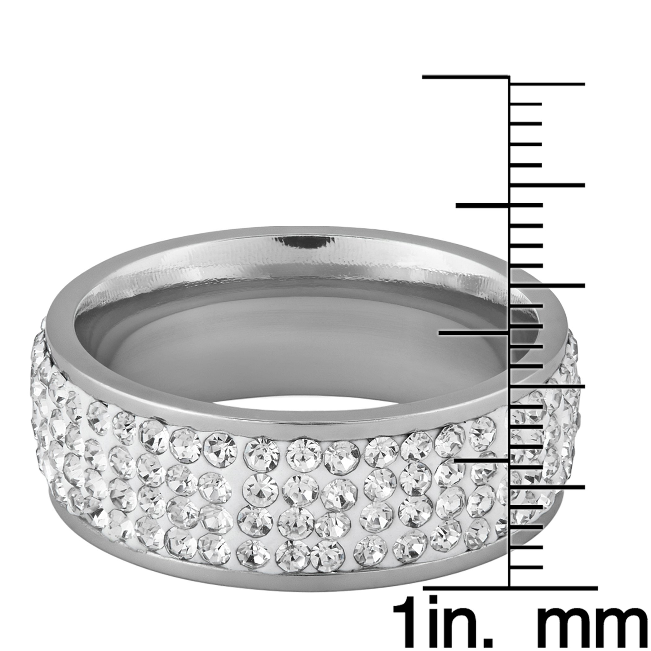 Foto 3 | Anillo West Coast Jewelry Elya De Acero Inoxidable Con Cristales Para Mujer - Venta Internacional.