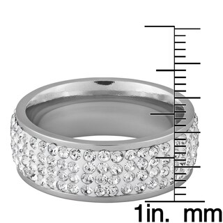 Foto 3 | Anillo West Coast Jewelry Elya De Acero Inoxidable Con Cristales Para Mujer - Venta Internacional.
