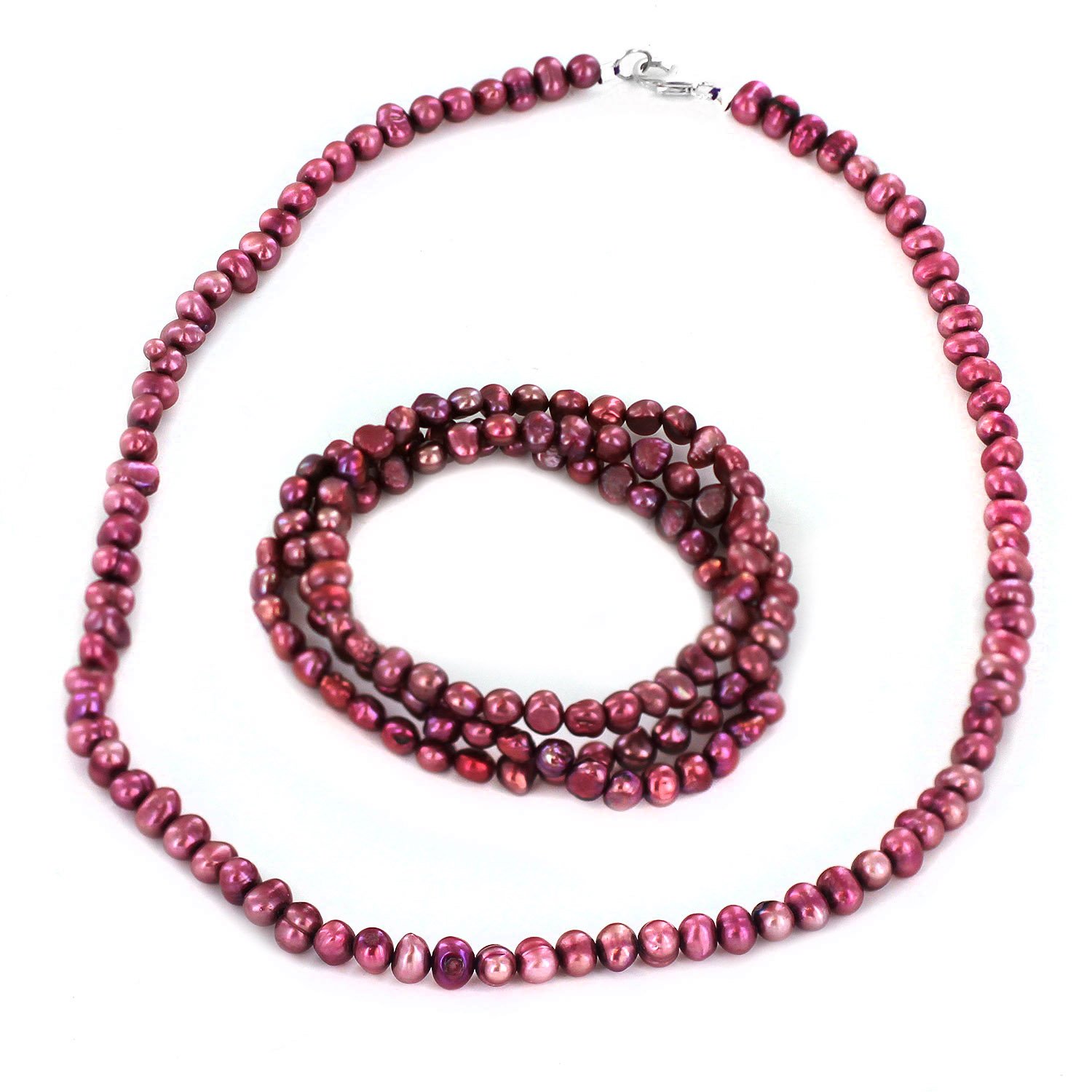Foto 2 pulgar | Conjunto De Joyas West Coast Jewelry Pink Freshwater Pearl Para Mujer - Venta Internacional.