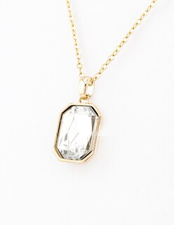 Foto 2 | Juego De Aretes Y Collar Rectangular The Golden Store Chapa De Oro 18k