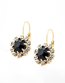 Foto 3 | Set De Arete Y Collar Circular Con Marco Negro The Golden Store Chapa De Oro 18k