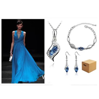 Foto 5 | Collar Pulsera Y Aretes Platesdos Lab.g Azul