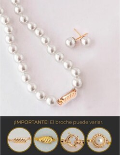 Foto 4 | Juego Collar Y Aretes Perla De Mallorca Arette