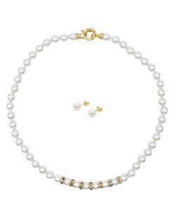 Foto 1 | Juego Collar Con Cristal Y Aretes Perla De Mallorca Arette
