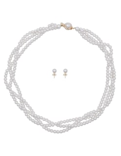 Foto 1 | Juego Collar Triple Y Aretes Perla De Mallorca Arette