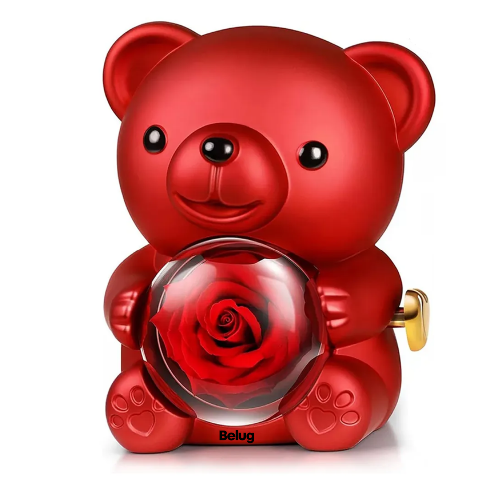 Foto 1 | Rosa De Oso Rojo  Para Mujer Con Collar Para Dama Belug