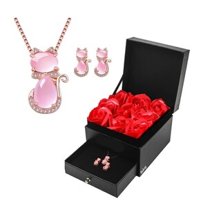 Foto 1 | Rosas Flores Eternas Artificiale +collar De Gato Rosa Belug