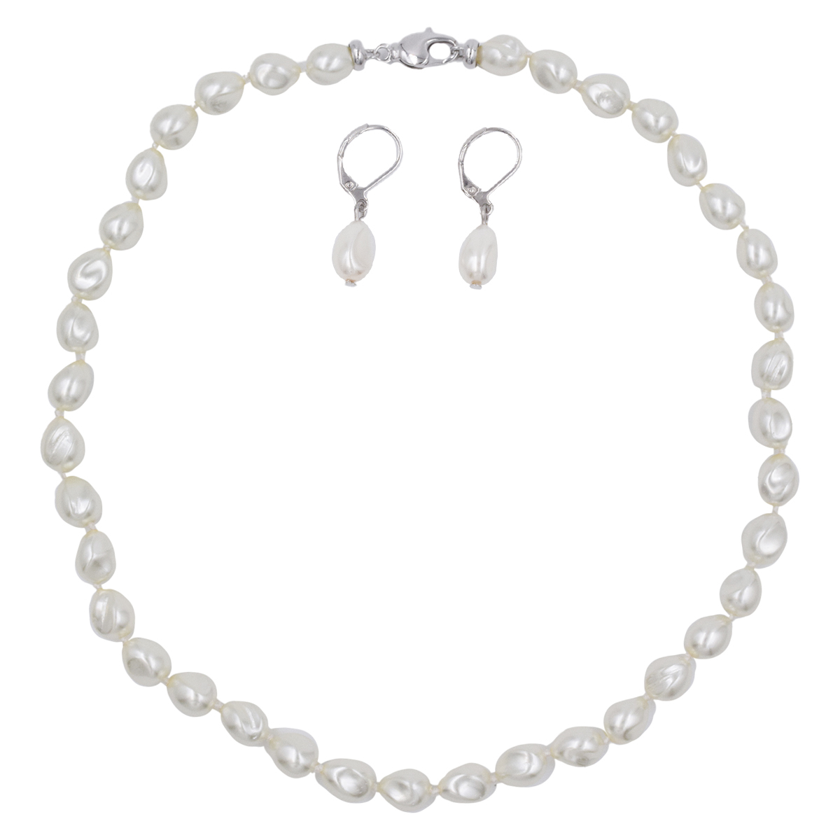 Collar Y Aretes De Perla De Mallorca Piñon