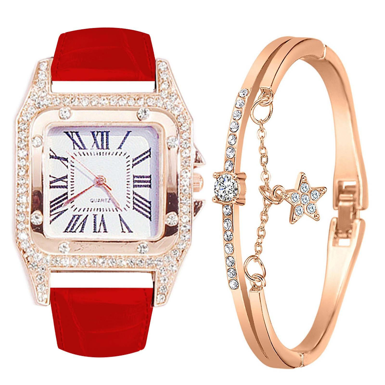 Foto 2 pulgar | Set De Relojes Huoguo Flowers Para Mujer  Piel Y Cuarzo  Caja De 31 Mm - Venta Internacional.
