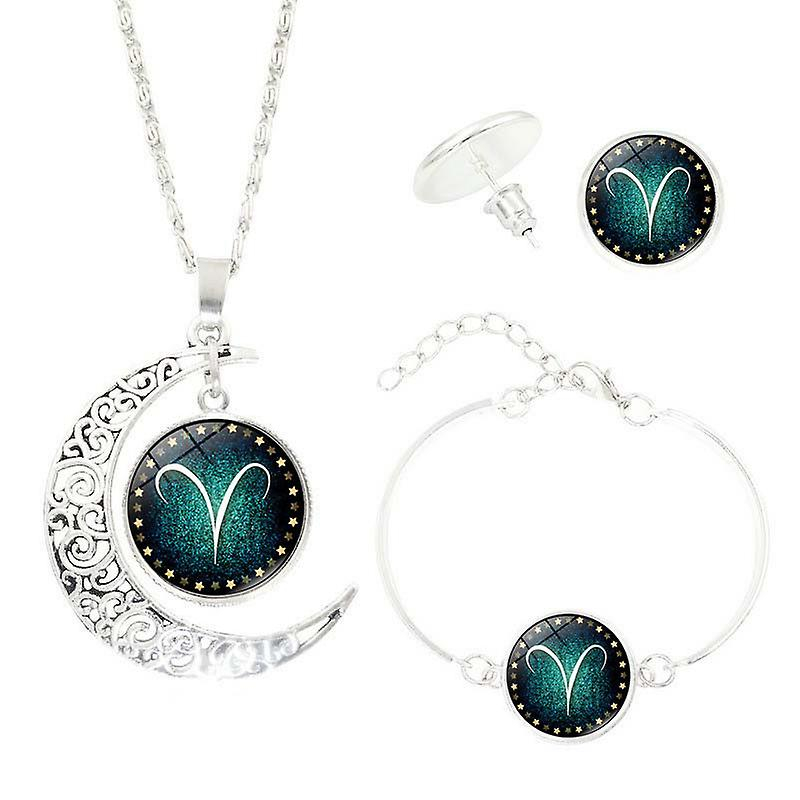 Foto 3 pulgar | Conjunto De Joyas Huoguo 12 Constelaciones En Forma De Media Luna Para Mujer - Venta Internacional.