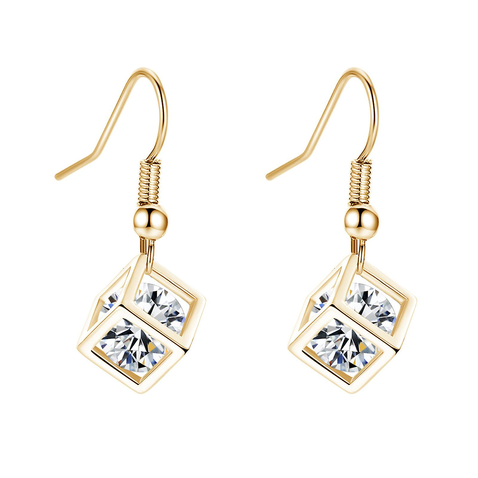 Foto 4 | Conjunto De Joyas Huoguo  Moderno Collar Con Pendientes En Forma De Gota De Cristal - Venta Internacional.