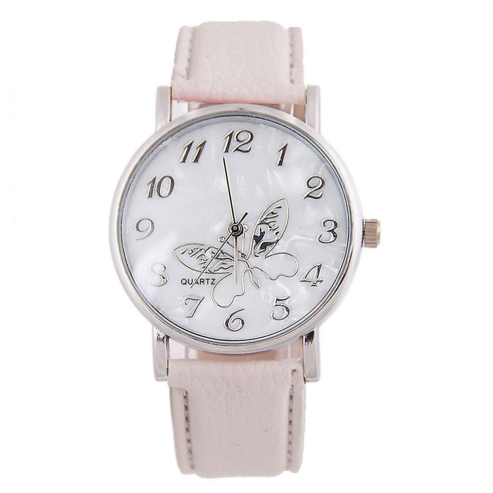 Foto 2 pulgar | Reloj Huoguo Con Correa Estampada En Forma De Mariposa Para Mujer  Color Blanco - Venta Internacional.