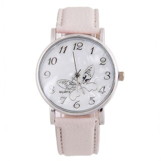 Foto 1 | Reloj Huoguo Con Correa Estampada En Forma De Mariposa Para Mujer Color Blanco - Venta Internacional.