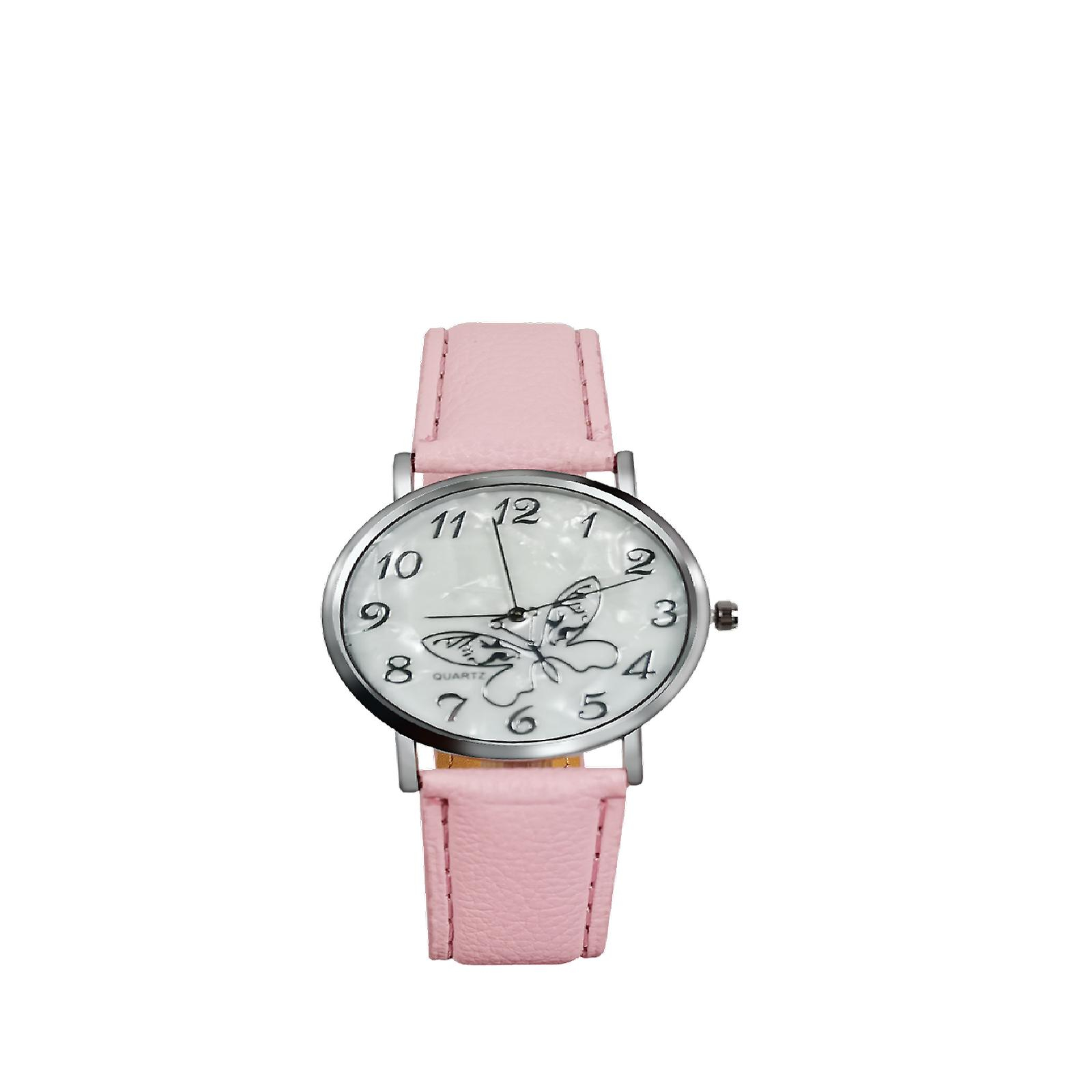 Foto 2 pulgar | Reloj Huoguo  Elegante Pulsera De Cuero Con Forma De Mariposa Para Mujer - Venta Internacional.