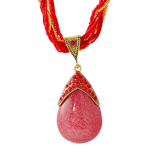 Foto 1 | Collar Huoguo Con Colgante Bohemio Y Llamativo De Diamantes De Imitación Para Mujer - Venta Internacional.