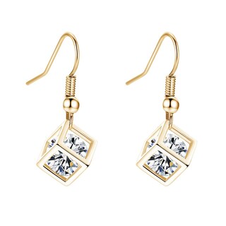 Foto 4 | Conjunto De Joyas Huoguo Moderno Collar Con Pendientes En Forma De Gota De Cristal - Venta Internacional.